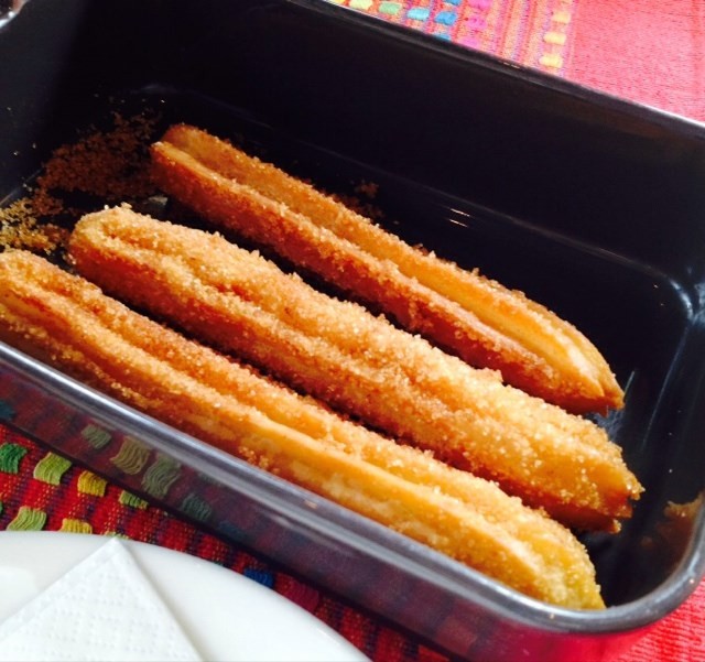 churros and hot chocolate
