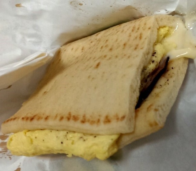 Ham & Egg Flatbread Sandwich