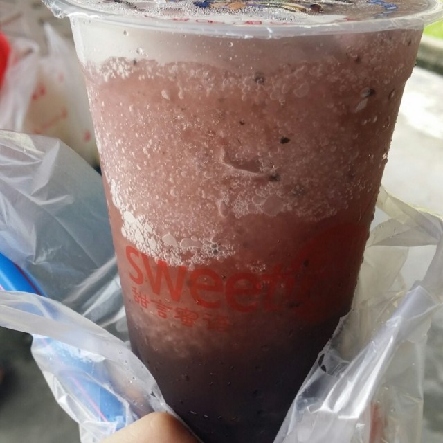Champagne grape ice blended