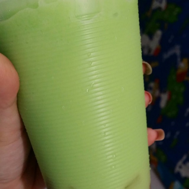 Honeydew ice blend with jelly