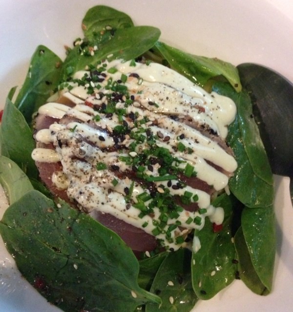 Tuna capellini with wasabi sauce