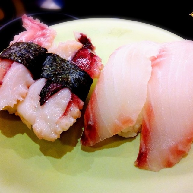 章魚、鯛魚握壽司