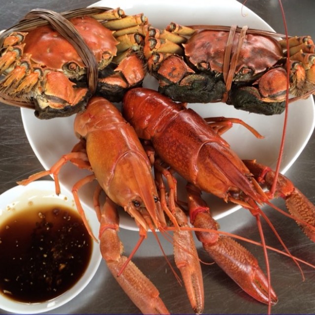 大閘蟹、澳洲龍蝦
