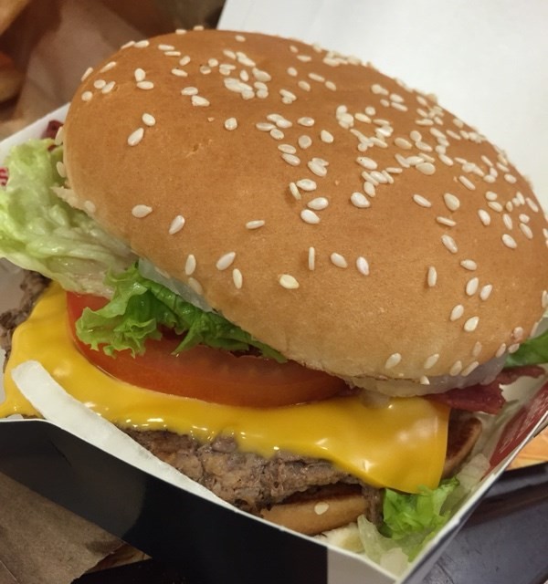 Quarter Pounder Burger with turkey bacon