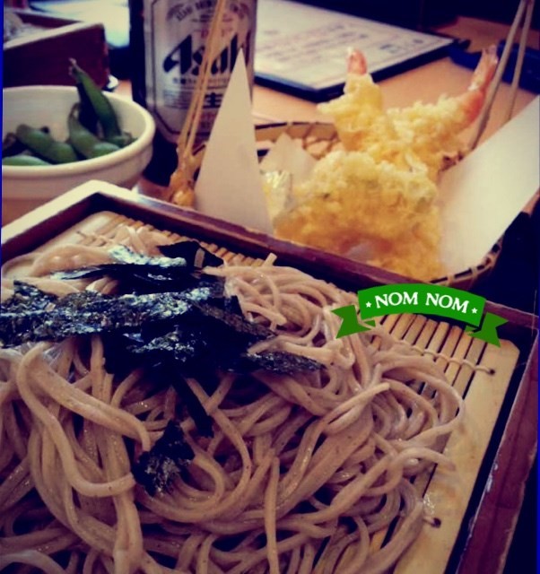 Cold Saba with Asahi after Onsen
