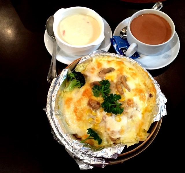 Cheese Baked Rice Set with Fish Fillet