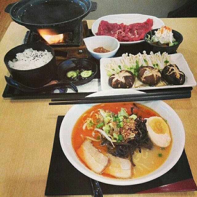 Beef Shabu Shabu Set and Ramen
