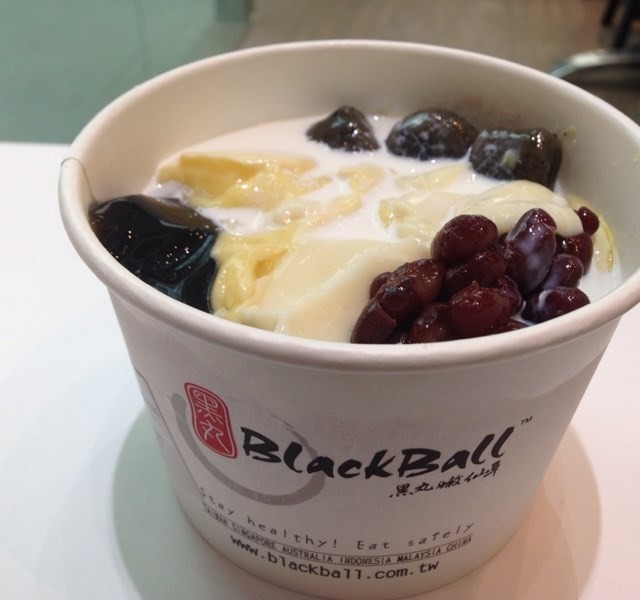 Grass jelly and tao huey 