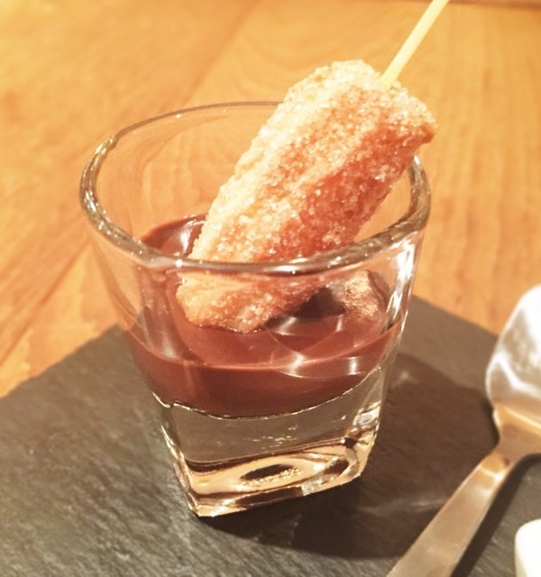 The churros tastes light and crispy