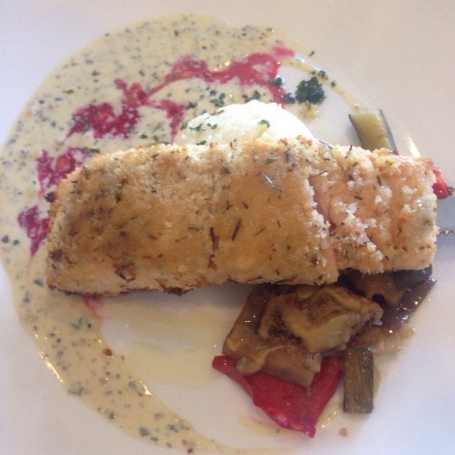 Herb-crusted "Salami- grade" salmons 