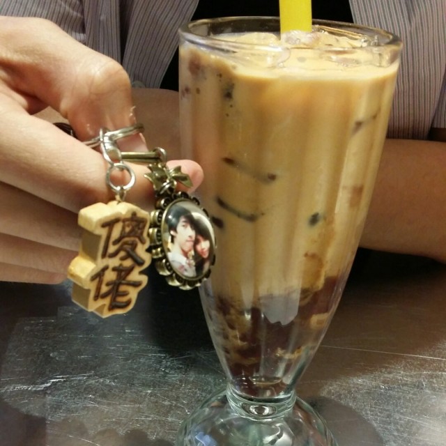 奶茶底紅豆冰幾夾！great！