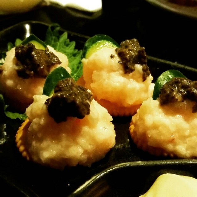 ebi shrimp with caviar
