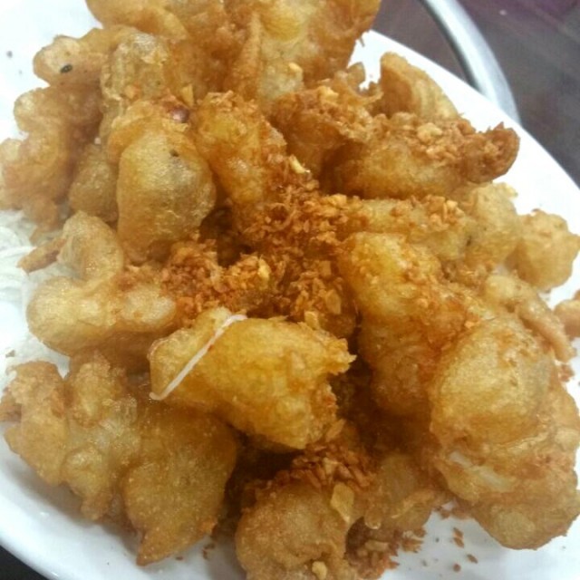 炸得很好吃, 不過魷魚太細條,大條會更好味。