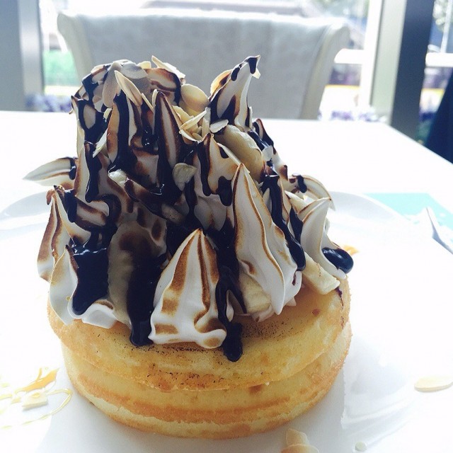 Chocolate banana pancake