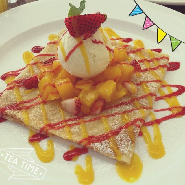 新鮮芒果法式薄餅