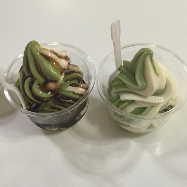 Matcha & Vanilla soft serve