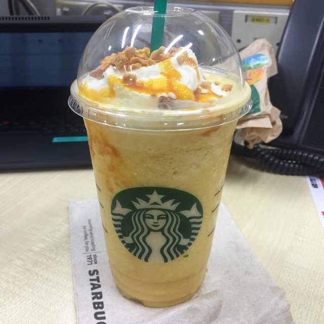 Orange Honeycomb Crunch Frappuccino
