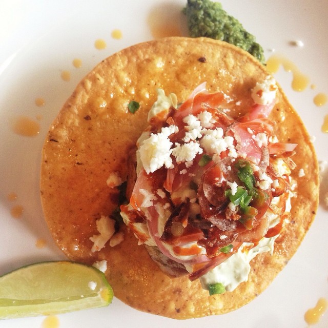 Seared Yellowtail Tuna Taco