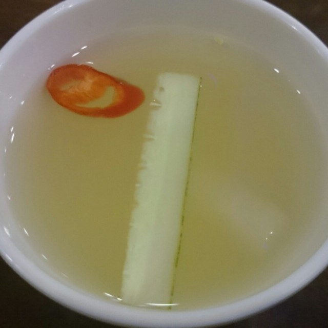 Cold cucumber and radish soup 