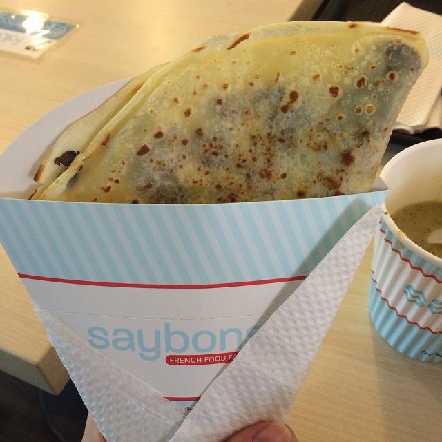 Mushroom and Cheese Crepe