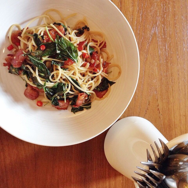 Spaghetti bacon