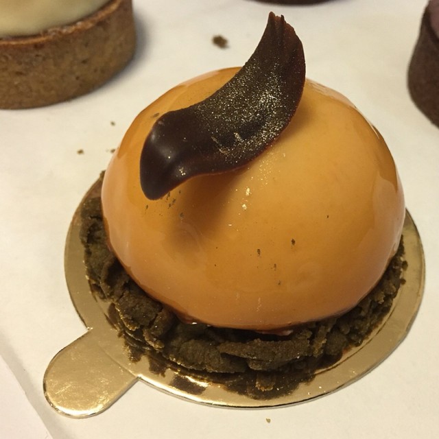 Blood orange matcha tart