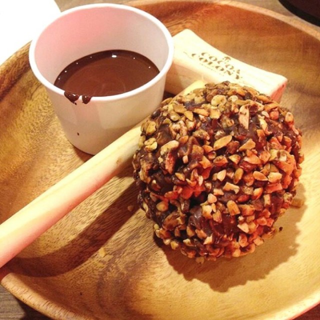 dark chocolate peanut ball