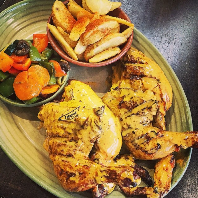 Meal Platter with Whole Chicken, Grilled Vegetables & PERi-Wedges
