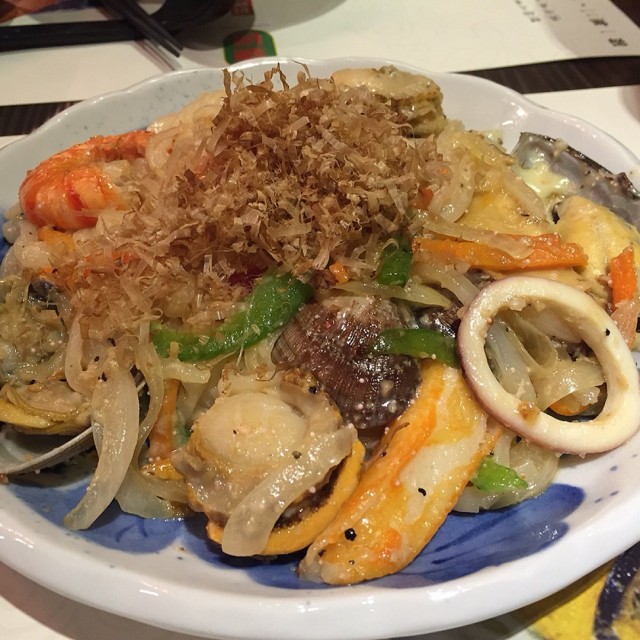 海鲜炒乌冬