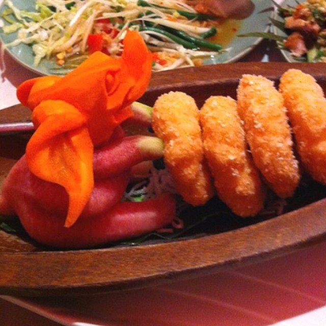 golden shrimp cake