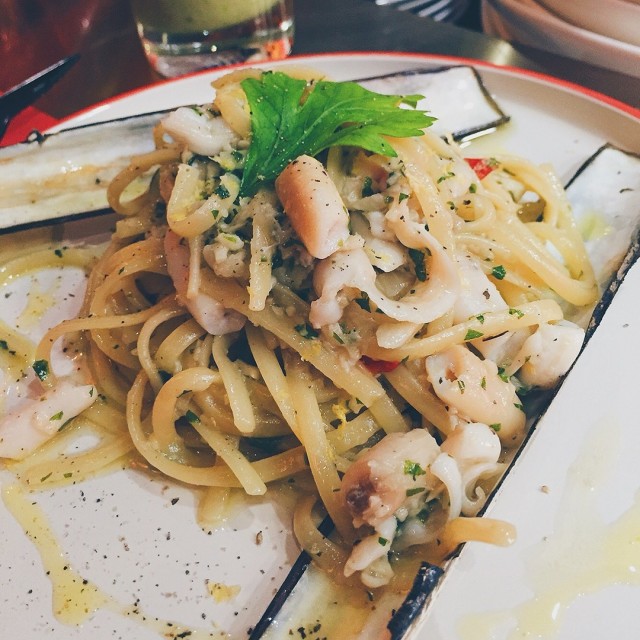 Razor clams linguine