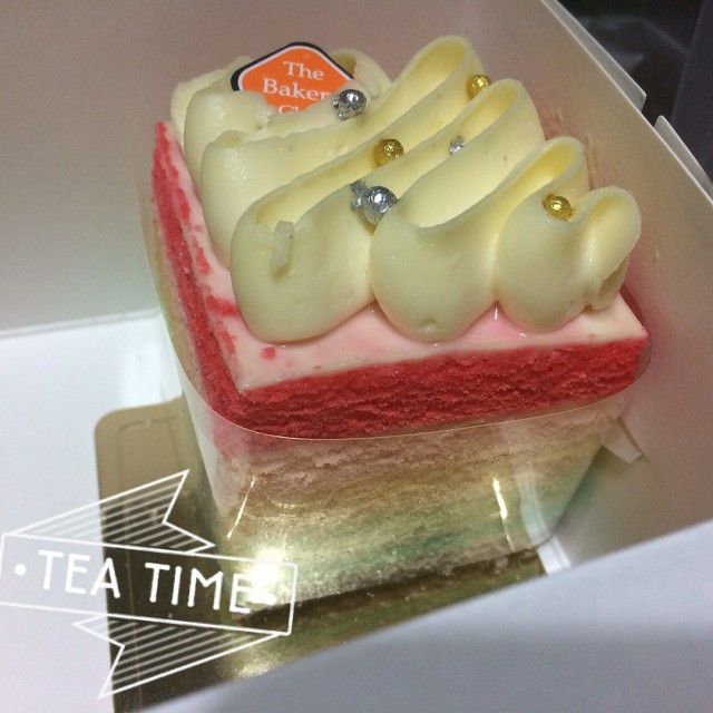 Rainbow Cake Slice