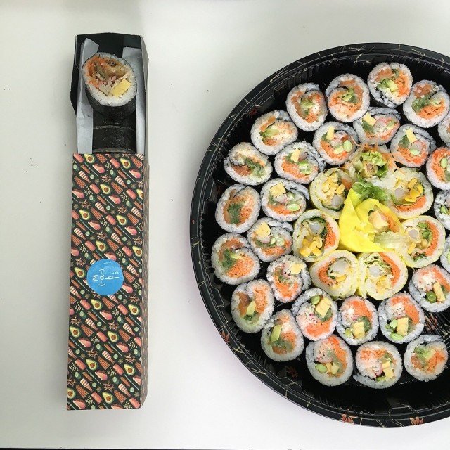 Seafood platter sushi