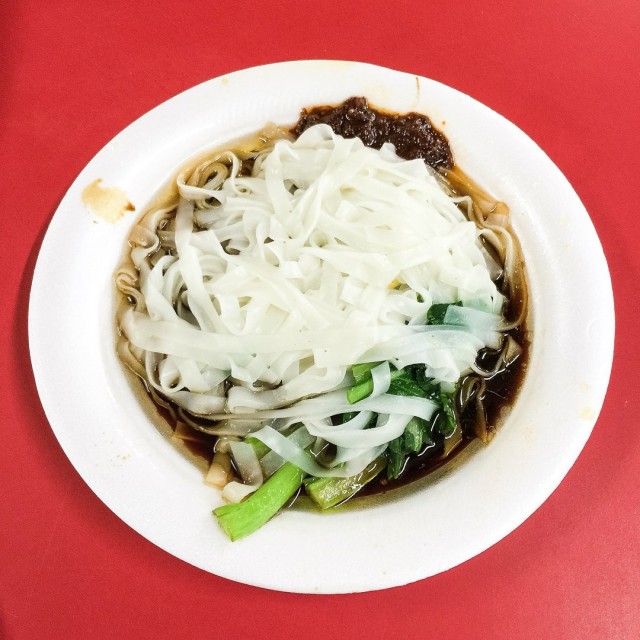 Kway teow with dark sauce gravy