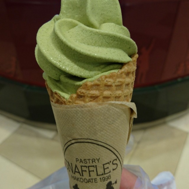 Matcha Soft Serve Cone