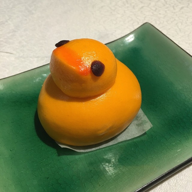 Handmade Yellow Duckling Bun filled with Nutella and Yam Paste