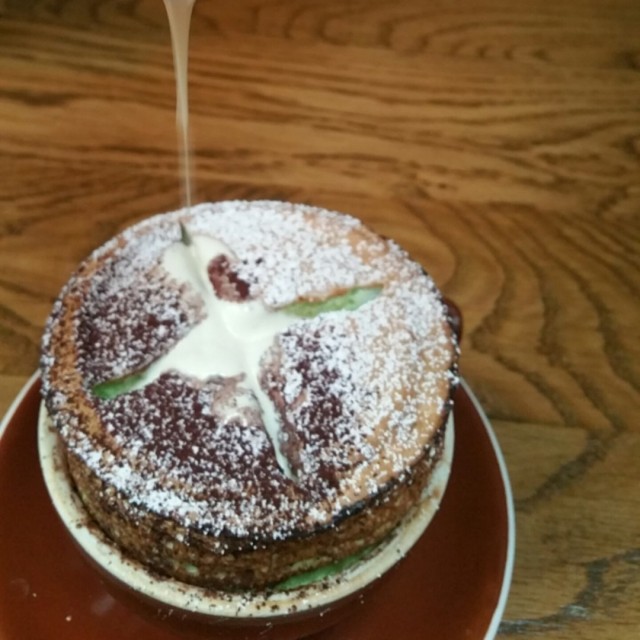 chocolate pistachio souffle