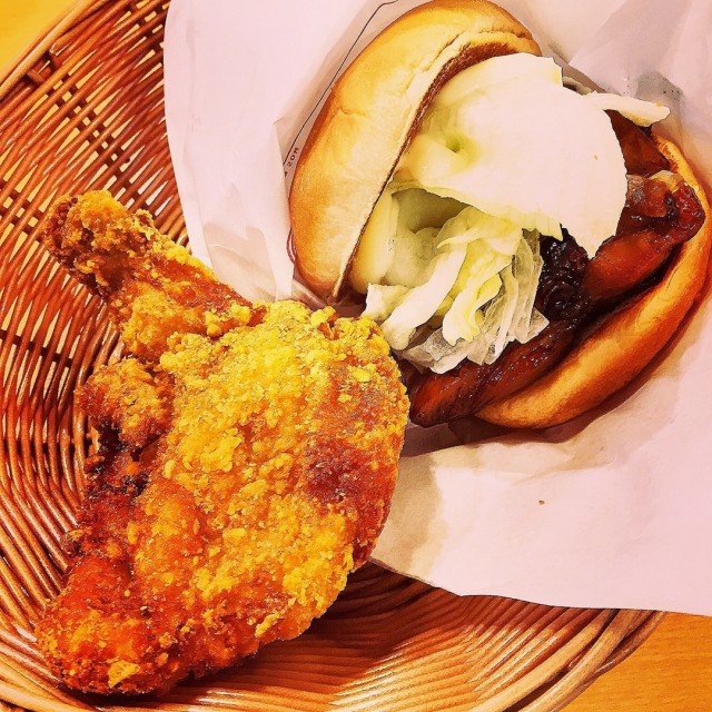 Teriyaki Chicken Burger with Fried Chicken