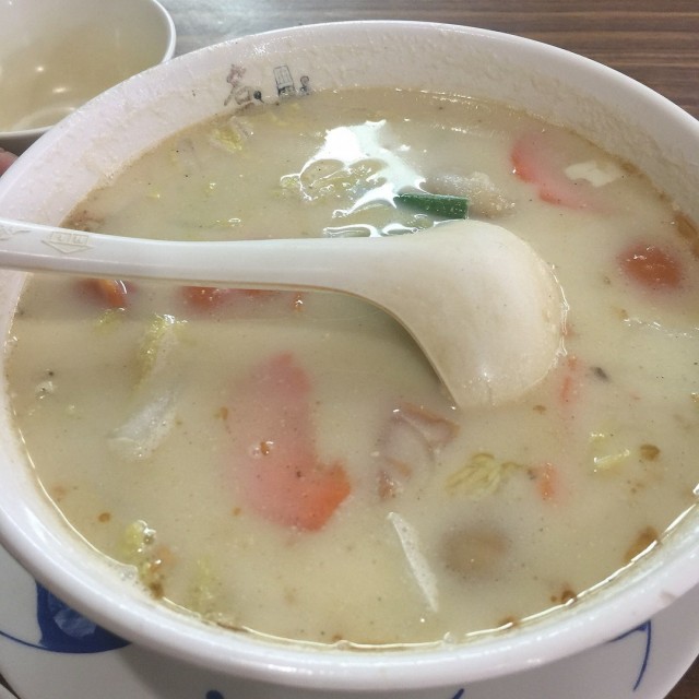 Sliced fish soup