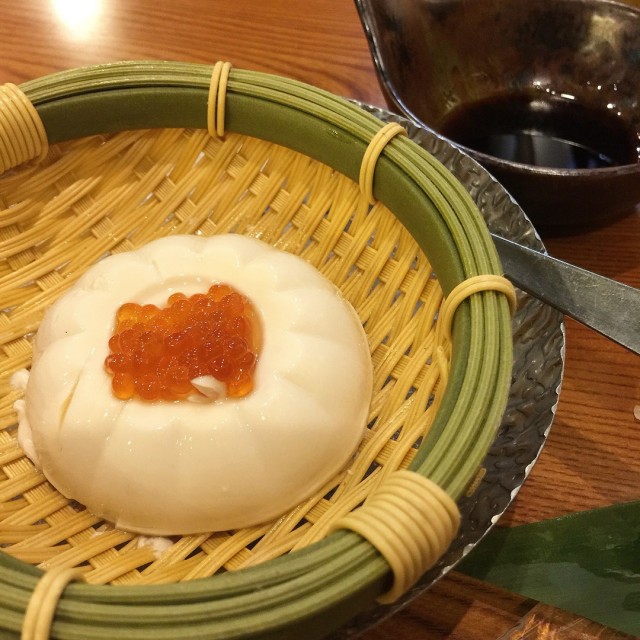 絹豆腐三文魚籽
