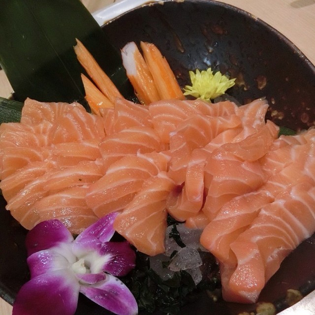 salmon sashimi