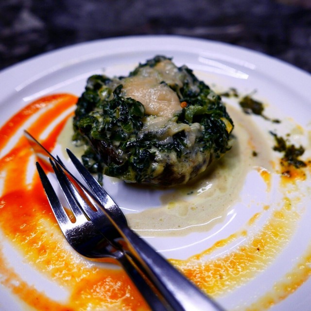 Creamed Spinach Stuffed Portobello