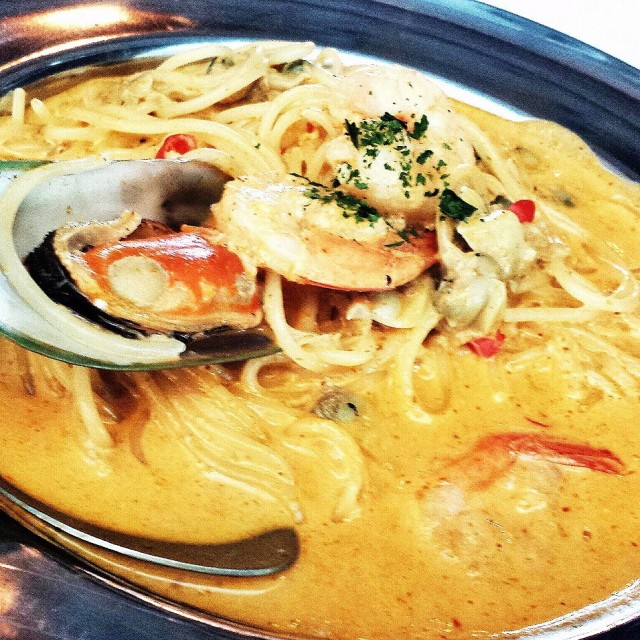 Tom Yum Seafood Pasta
