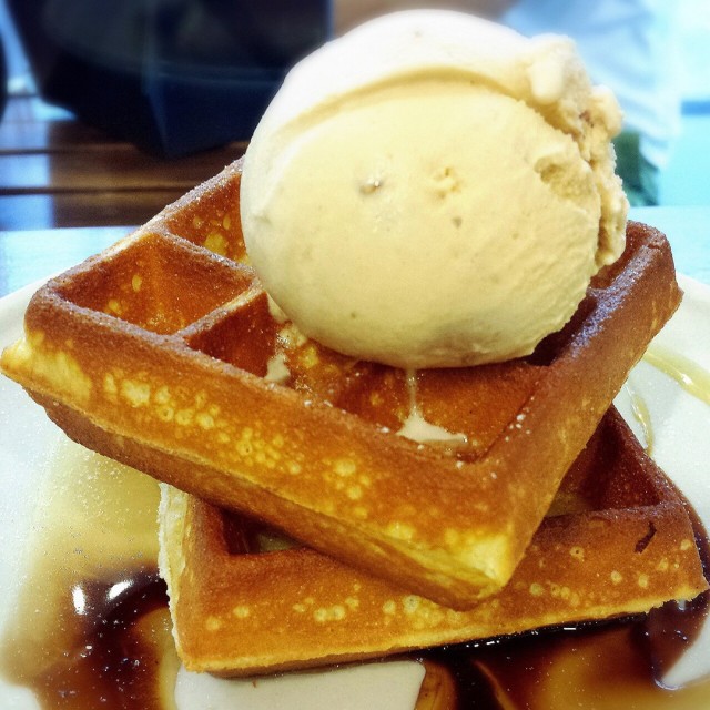 Waffles With Ice Cream (sea salt gula malaka)