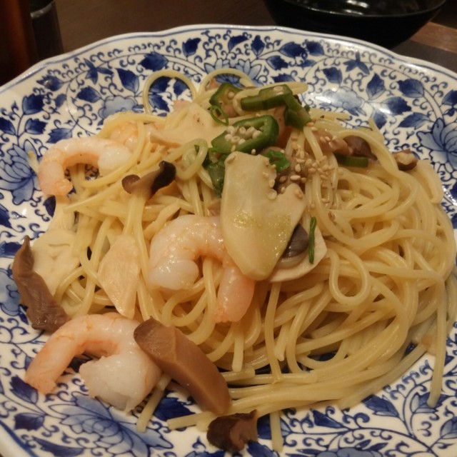 鲜虾秋葵胡椒意粉