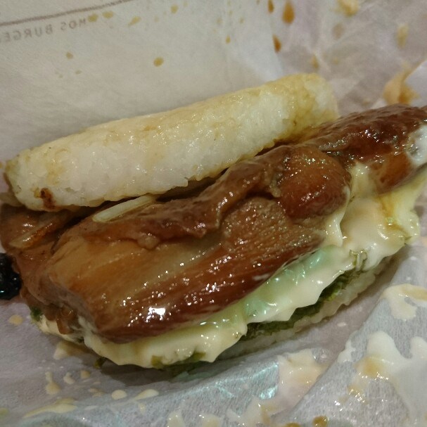 Yakitori rice burger 