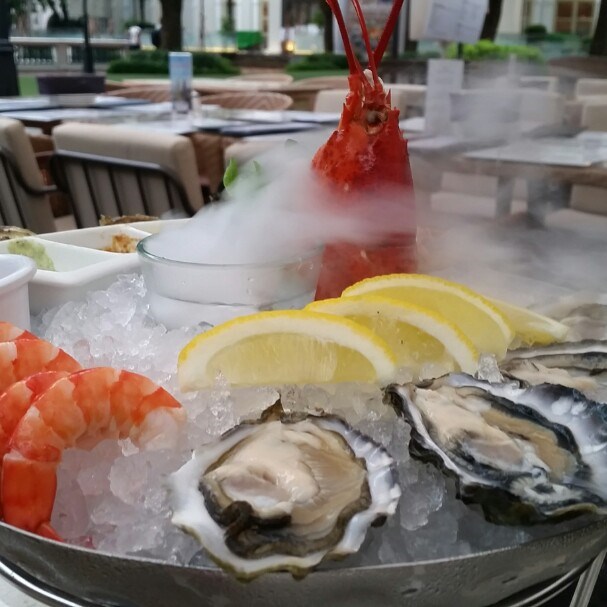 Seafood platter and black cod