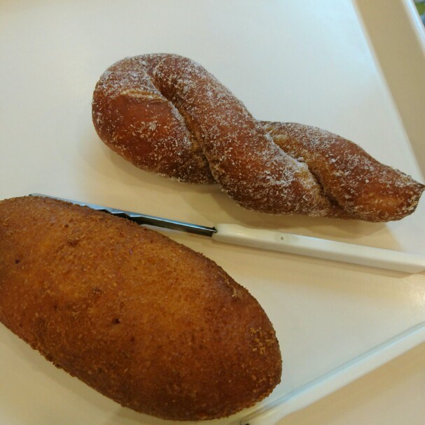 Twisted donut and chicken donut 