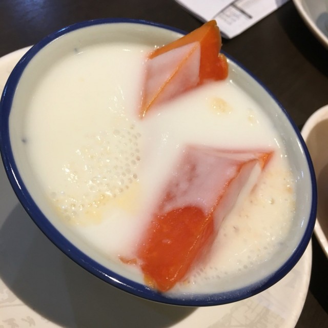 Almond Cream with Papaya