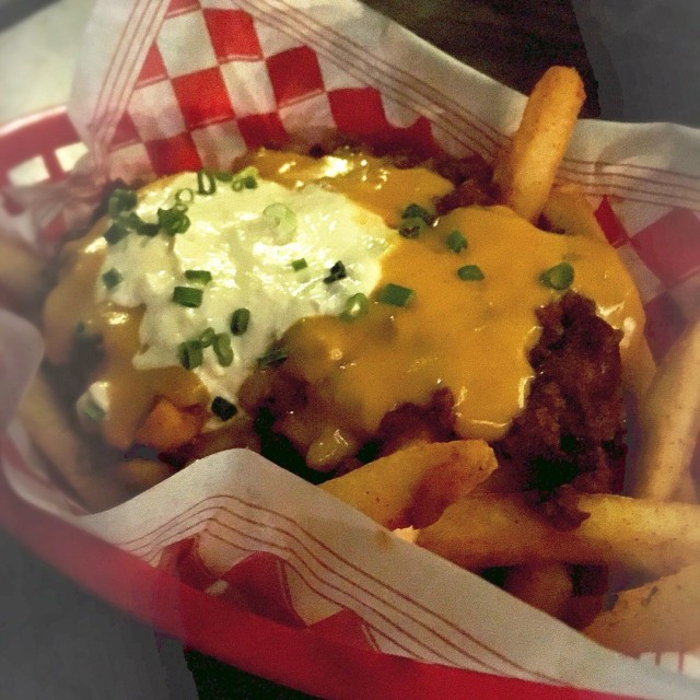 Texas chili cheese with cajun spice fries